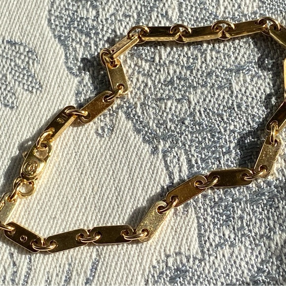 Vintage fidelity cartier 18k gold long chain link bracelet - Picture 6 of 10